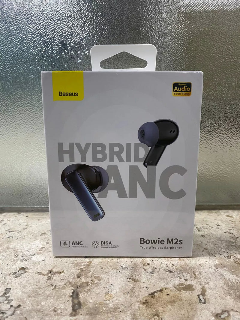 Baseus-Bowie M2 S ANC Earphone, Bluetooth 5.3, híbrido-48dB, cancelamento de ruído, fone de ouvido sem fio, suporte a áudio espacial 3D