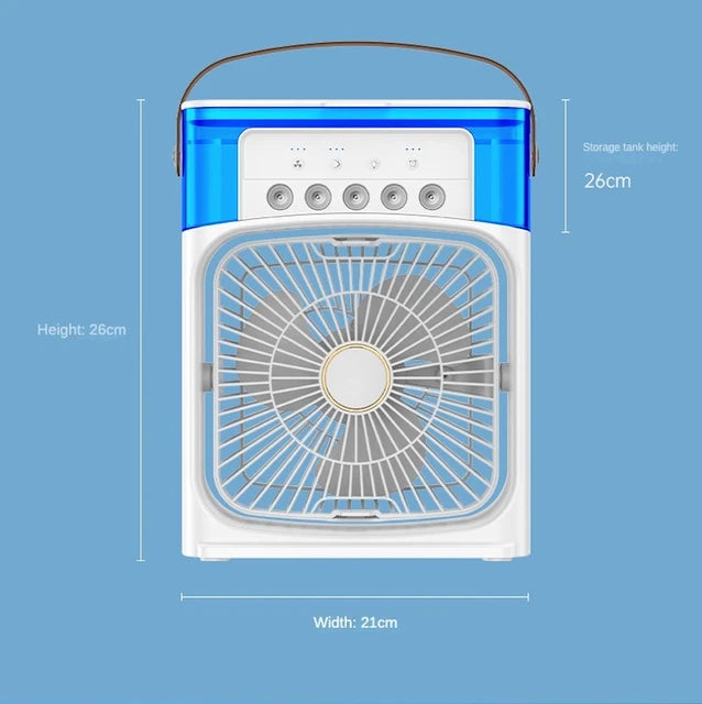 Ventilador portátil do humidificador do ar, refrigerador de ar pequeno, hydrocooling, 3 velocidades, para o escritório