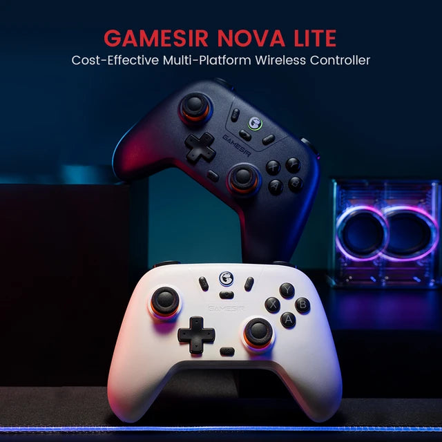 GameSir-Controlador Gamepad sem fio, Nova Lite, Bluetooth, Dongle, Com Fio para Switch, Android, IOS, PC e Jogos Steam